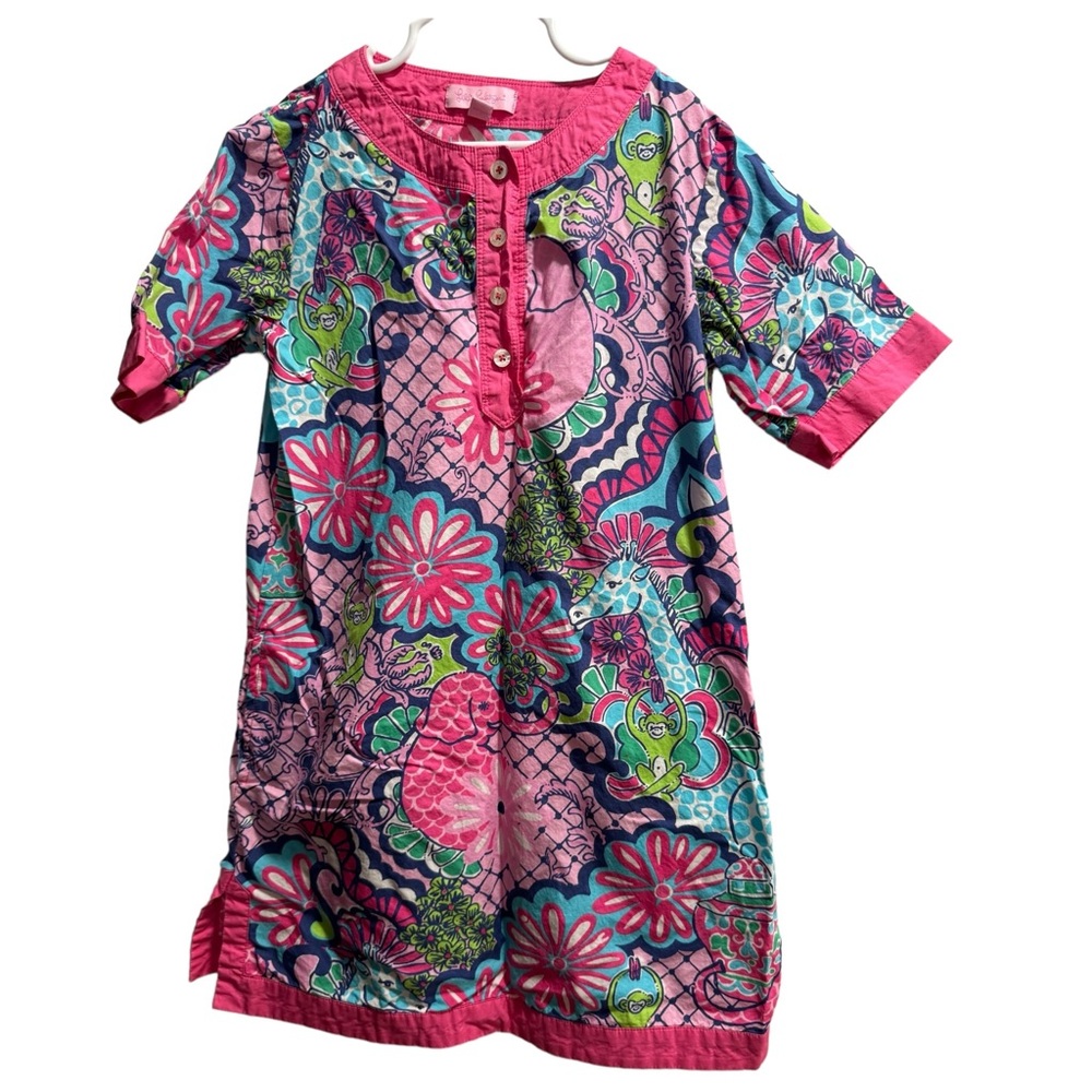 Lilly Pulitzer MultiColor Floral‎ Print Dress Pockets Size 10
